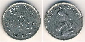 50 Centime Belgio Nichel 