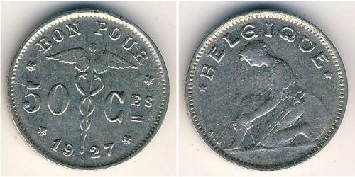 50 Centime Belgio Nichel 