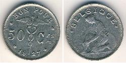 50 Centime Belgique Nickel 