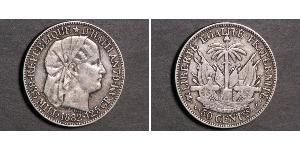 50 Centime Haití (1804 - ) Plata 