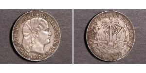 50 Centime Haití (1804 - ) Plata 