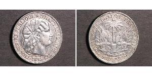 50 Centime Haití (1804 - ) Plata 