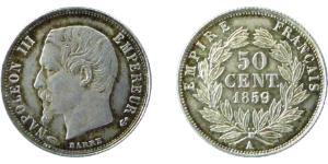 50 Centime Zweites Kaiserreich (1852-1870) Silber Napoleon III (1808-1873)