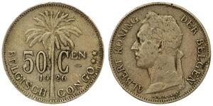 50 Centime Congo belge (1908 - 1960)  