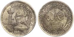 50 Centime Mónaco (1297 - )  Luis II de Mónaco (1870-1949)