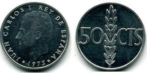 50 Centimo Regno di Spagna (1976 - ) Alluminio Juan Carlos I (1938 - )
