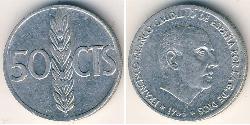 50 Centimo Francoist Spain (1936 - 1975) Aluminium Francisco Franco (1892 – 1975)