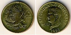 50 Centimo Philippinen Messing 
