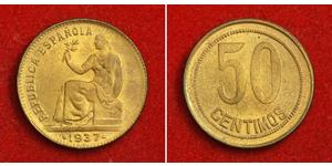 50 Centimo Seconda repubblica spagnola (1931 - 1939) Rame 