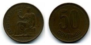 50 Centimo Seconda repubblica spagnola (1931 - 1939) Rame 