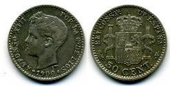 50 Centimo Kingdom of Spain (1874 - 1931) Silber Alfonso XIII of Spain (1886 - 1941)