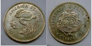 50 Colon Costa Rica (1821 - ) Argento 