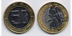 50 Denaro Algeria (1962 - ) Bimetal 