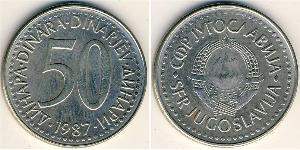 50 Dinar République fédérative socialiste de Yougoslavie (1943 -1992) Cuivre/Zinc/Nickel 