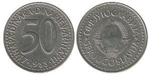 50 Dinar Sozialistische Föderative Republik Jugoslawien (1943 -1992) Kupfer/Zink 