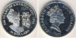 50 Dollar Cook Islands (1965 - ) Argent 