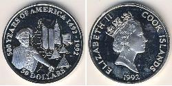 50 Dollar Cook Islands (1965 - ) Argent 