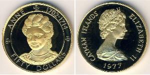 50 Dollar Îles Caïmans (1670 - ) Or 