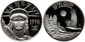 50 Dollar Vereinigten Staaten von Amerika (1776 - ) Platin 
