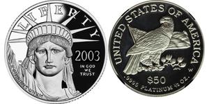 50 Dollar Vereinigten Staaten von Amerika (1776 - ) Platin 