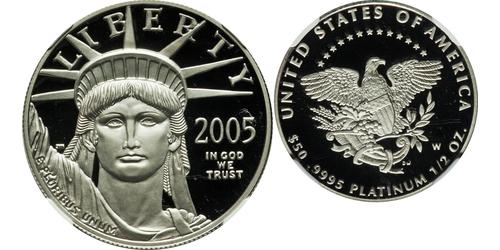 50 Dollar Vereinigten Staaten von Amerika (1776 - ) Platin 