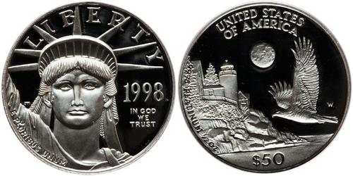 50 Dollar Vereinigten Staaten von Amerika (1776 - ) Platin 