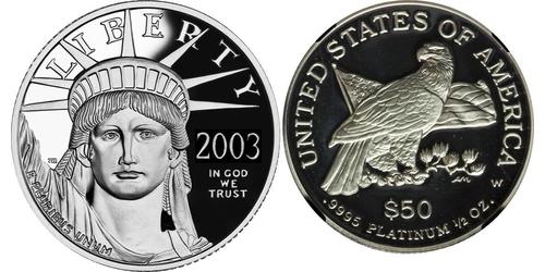 50 Dollar Vereinigten Staaten von Amerika (1776 - ) Platin 