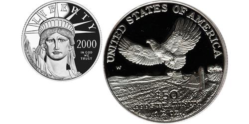 50 Dollar Vereinigten Staaten von Amerika (1776 - ) Platin 