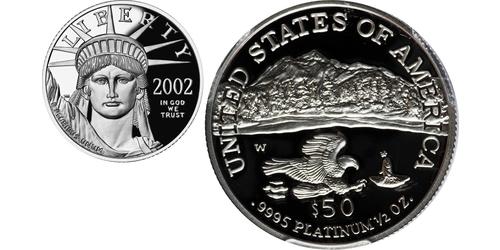 50 Dollar Vereinigten Staaten von Amerika (1776 - ) Platin 