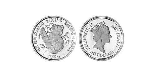 50 Dollar Australia (1939 - ) Platinum Elizabeth II (1926-2022)