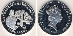 50 Dollar Cook Islands (1965 - ) Silber 