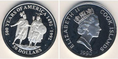 50 Dollar Cook Islands (1965 - ) 銀 
