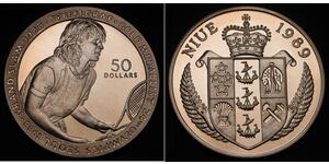50 Dollar 紐埃 (1974 - ) 銀 