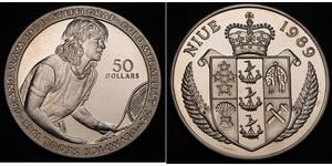 50 Dollar 紐埃 (1974 - ) 銀 