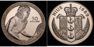 50 Dollar 紐埃 (1974 - ) 銀 