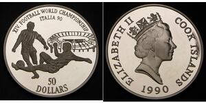 50 Dollaro Isole Cook Argento 