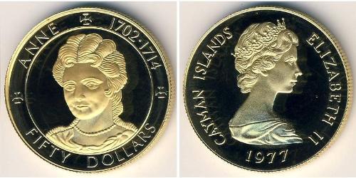 50 Dollaro Isole Cayman (1670 - ) Oro 