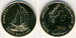 50 Dólar Bermudas Oro Isabel II (1926-2022)