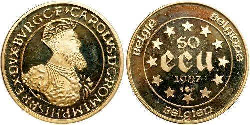 50 Ecu Belgio Oro Carlo V del Sacro Romano Impero (1500-1558)