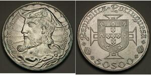 50 Escudo Estado Novo (Portugal) (1933 - 1974) Argent Vasco da Gama (1460 -1524)
