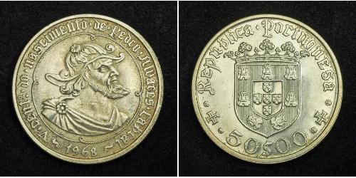 50 Escudo Estado Novo (Portogallo) (1933 - 1974) Argento 