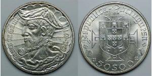 50 Escudo Estado Novo (Portugal) (1933 - 1974) Silber Vasco da Gama (1460 -1524)