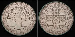 50 Escudo Second Portuguese Republic (1933 - 1974) Silver 