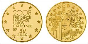 50 Euro Quinta República Francesa (1958 - ) Oro 