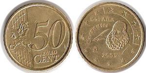 50 Eurocent Kingdom of Spain (1976 - ) Tin/Aluminium/Copper/Zinc 