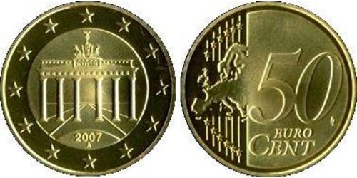 50 Eurocent Allemagne (1990 - ) Tin/Aluminium/Cuivre/Zinc 