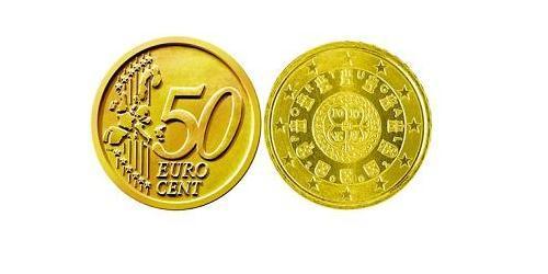 50 Eurocent Republica Portuguesa (1975 - ) Tin/Aluminium/Kupfer/Zink 