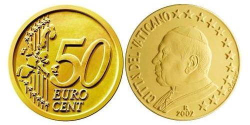 50 Eurocent Vatikan (1926-) Tin/Aluminium/Kupfer/Zink John Paul II (1920 - 2005)