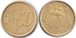 50 Eurocent Italia Tin/Rame/Alluminio/Zinco 