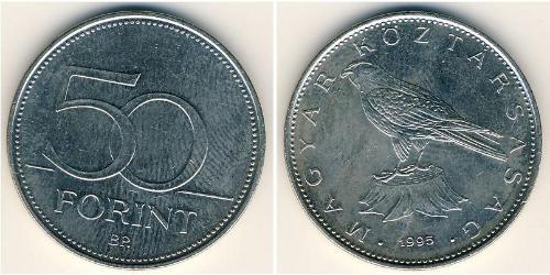 50 Forint Hungría (1989 - ) Níquel/Latón 